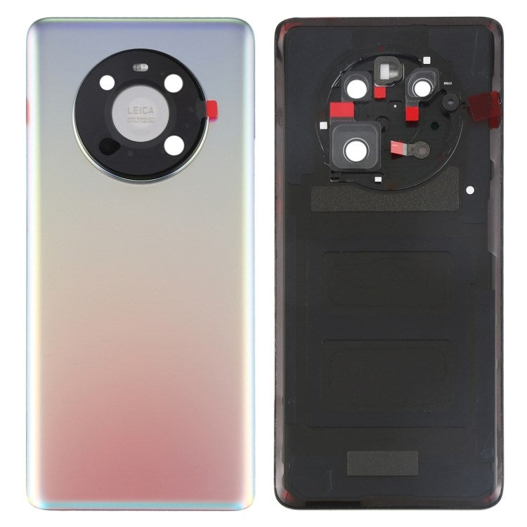 For Huawei Mate 40 Battery Housing Back Cover with Camera Ring Lens Cover Replacement (without Logo) - Silver