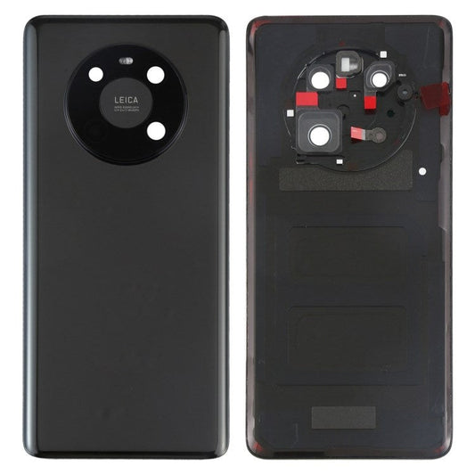 For Huawei Mate 40 Battery Housing Back Cover with Camera Ring Lens Cover Replacement (without Logo) - Black