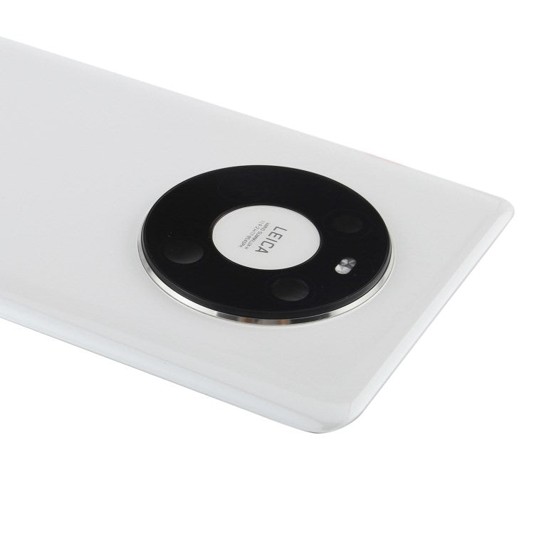 For Huawei Mate 40 Battery Housing Back Cover with Camera Ring Lens Cover Replacement (without Logo) - White
