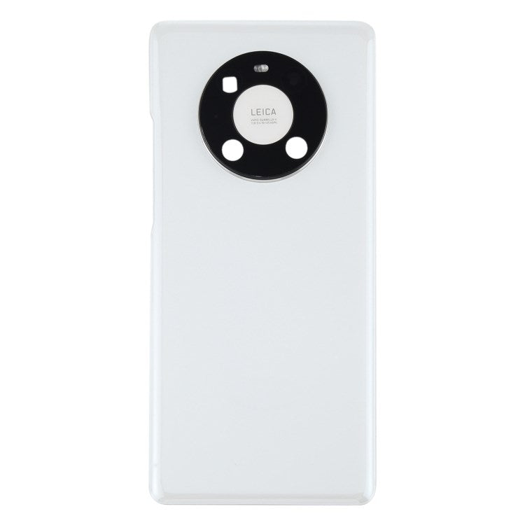 For Huawei Mate 40 Pro 4G/5G Battery Housing Back Cover with Camera Ring Lens Cover Replacement (without Logo) - White