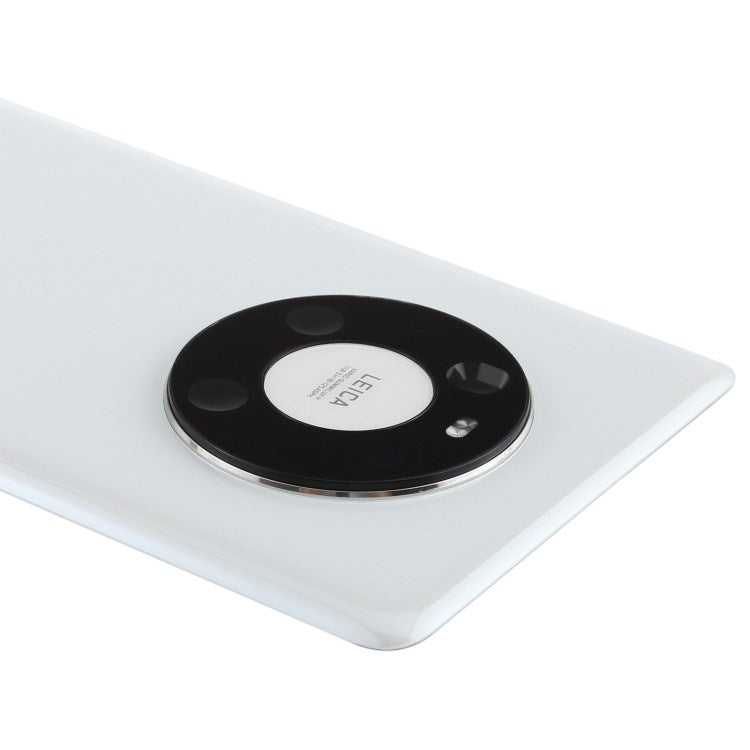 For Huawei Mate 40 Pro 4G/5G Battery Housing Back Cover with Camera Ring Lens Cover Replacement (without Logo) - White