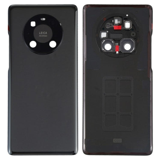 For Huawei Mate 40 Pro 4G/5G Battery Housing Back Cover with Camera Ring Lens Cover Replacement (without Logo) - Black