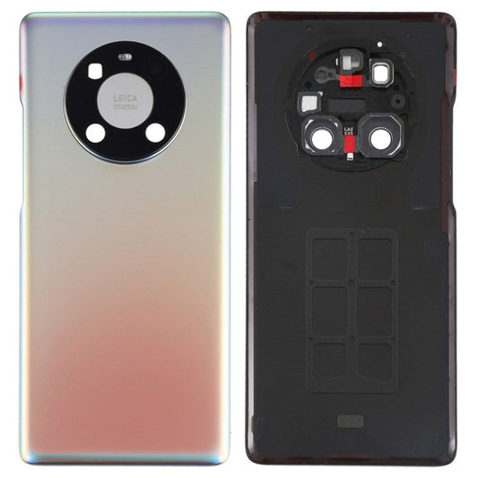 For Huawei Mate 40 Pro 4G/5G Battery Housing Back Cover with Camera Ring Lens Cover Replacement (without Logo) - Silver
