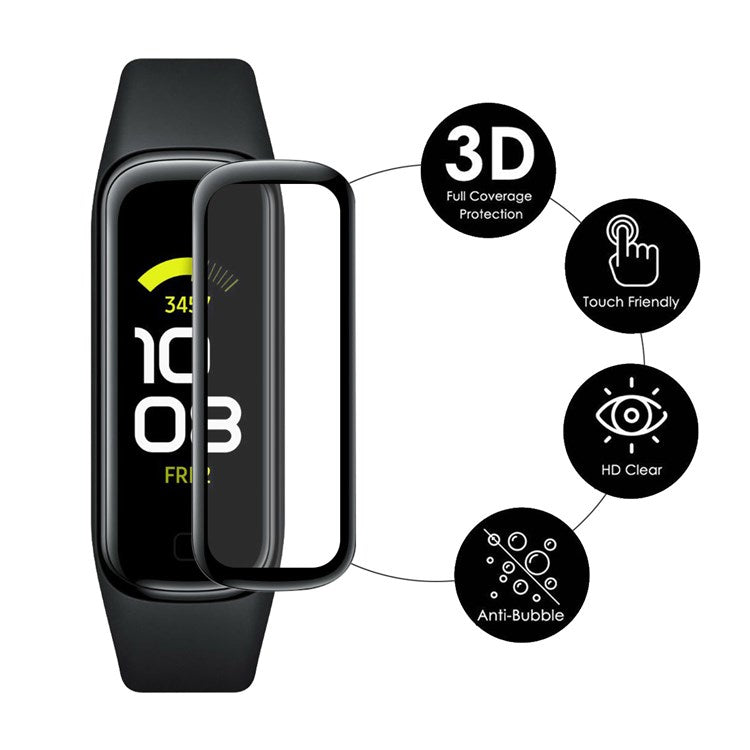 ENKAY HAT PRINCE 2Pcs / Set for Samsung Galaxy Fit2 Full Screen Protector 3D Curved Soft PC Edge + PMMA Ultra Clear Film