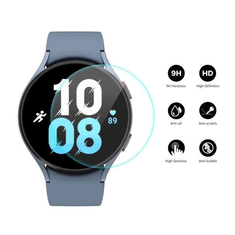 ENKAY HAT PRINCE 2Pcs / Set Round Watch Screen Protector for Samsung Galaxy Watch5 40mm, High Aluminum-silicon Glass 0.2mm Full Glue Self-repair Scratch-proof Film