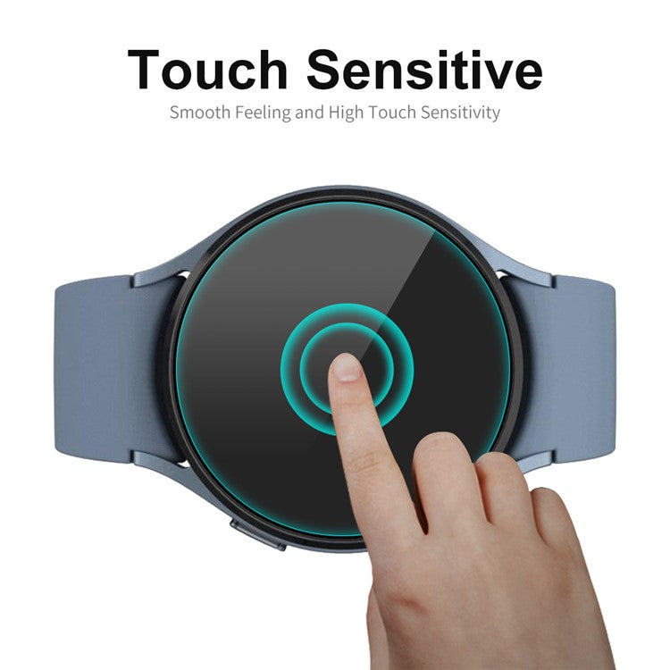 ENKAY HAT PRINCE 2Pcs / Set Round Watch Screen Protector for Samsung Galaxy Watch5 40mm, High Aluminum-silicon Glass 0.2mm Full Glue Self-repair Scratch-proof Film