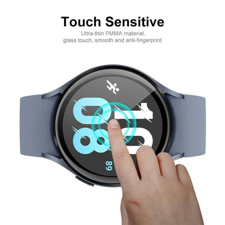 ENKAY HAT PRINCE 2Pcs / Set for Samsung Galaxy Watch 5 44mm Soft PC Edge Screen Protector 3D Curved Full Cover HD Clear PMMA Film