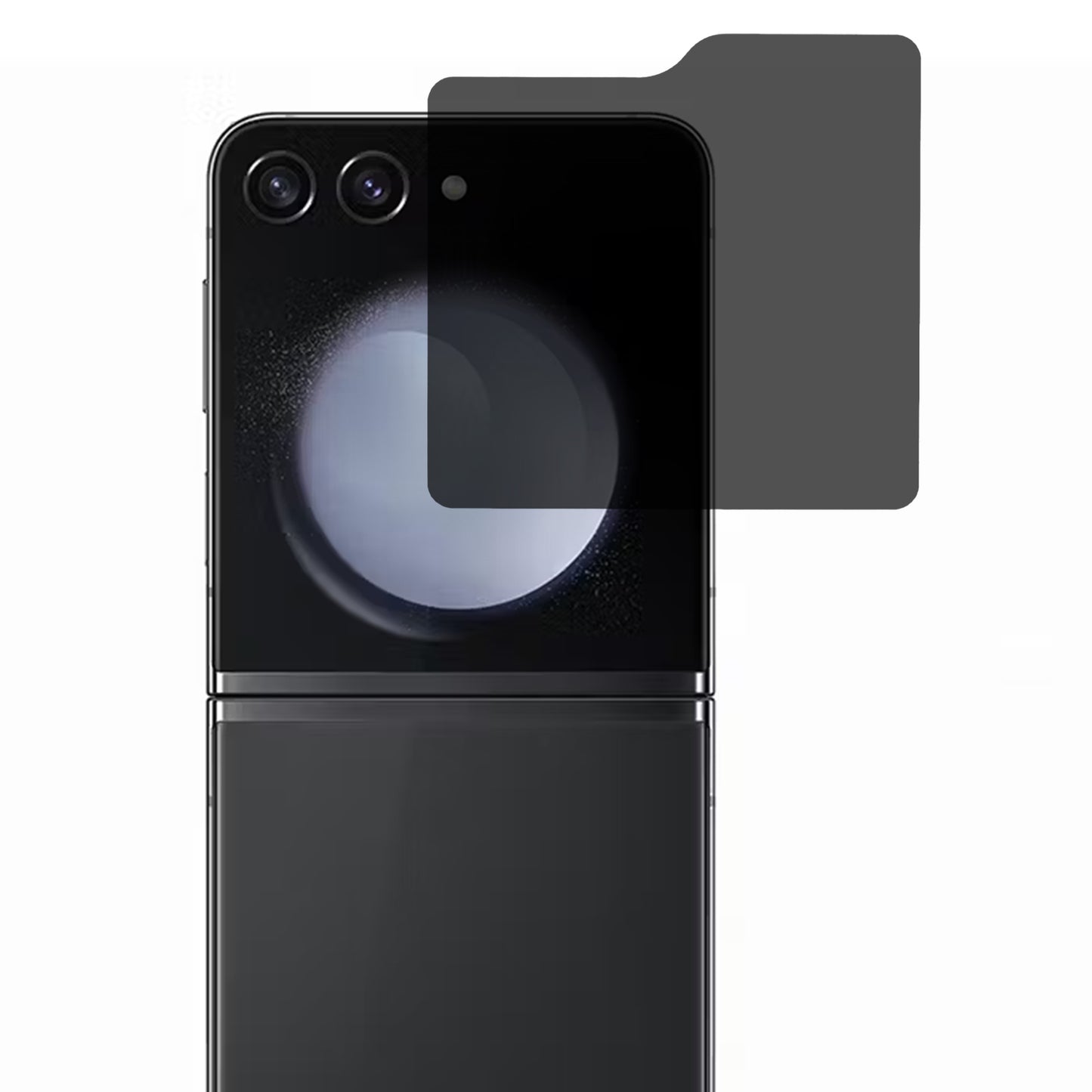 For Samsung Galaxy Z Flip6 5G Screen Protector Full Glue 180-Degree Anti-Spy Tempered Glass Film (Outer Screen)
