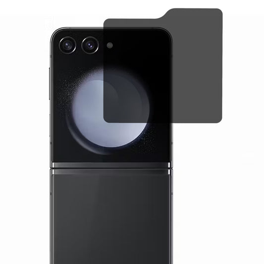 For Samsung Galaxy Z Flip6 5G Screen Protector Full Glue 180-Degree Anti-Spy Tempered Glass Film (Outer Screen)