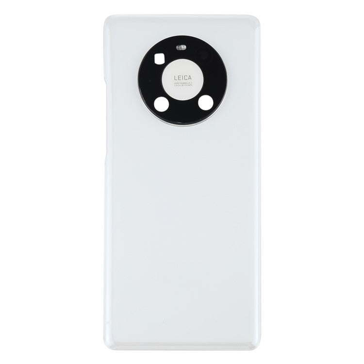 For Huawei Mate 40 Pro 5G Battery Housing with Adhesive Sticker + Camera Lens Cover - White