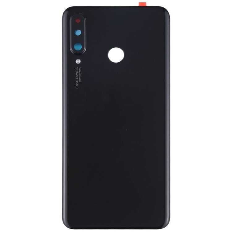For Huawei P30 Lite (48MP) Battery Housing with Adhesive Sticker+Camera Lens Cover - Black