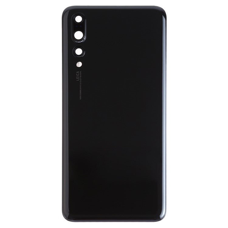 For Huawei P20 Pro Battery Housing with Adhesive Sticker+Camera Lens Cover - Black