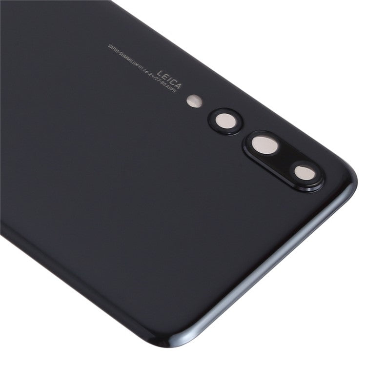 For Huawei P20 Pro Battery Housing with Adhesive Sticker+Camera Lens Cover - Black
