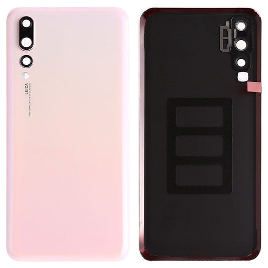For Huawei P20 Pro Battery Housing with Adhesive Sticker+Camera Lens Cover - Pink