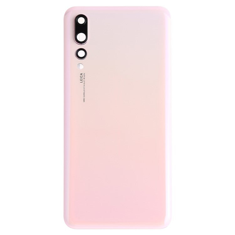 For Huawei P20 Pro Battery Housing with Adhesive Sticker+Camera Lens Cover - Pink