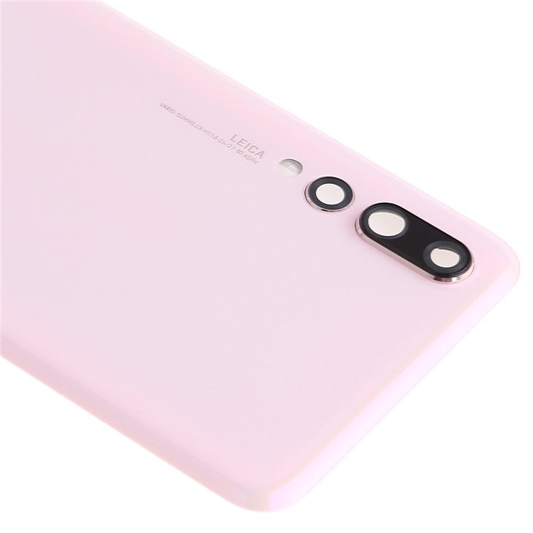 For Huawei P20 Pro Battery Housing with Adhesive Sticker+Camera Lens Cover - Pink