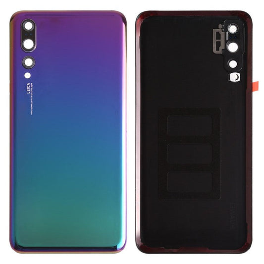 For Huawei P20 Pro Battery Housing with Adhesive Sticker+Camera Lens Cover - Aurora Blue
