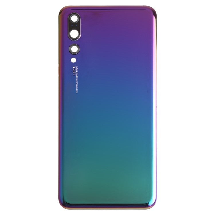 For Huawei P20 Pro Battery Housing with Adhesive Sticker+Camera Lens Cover - Aurora Blue