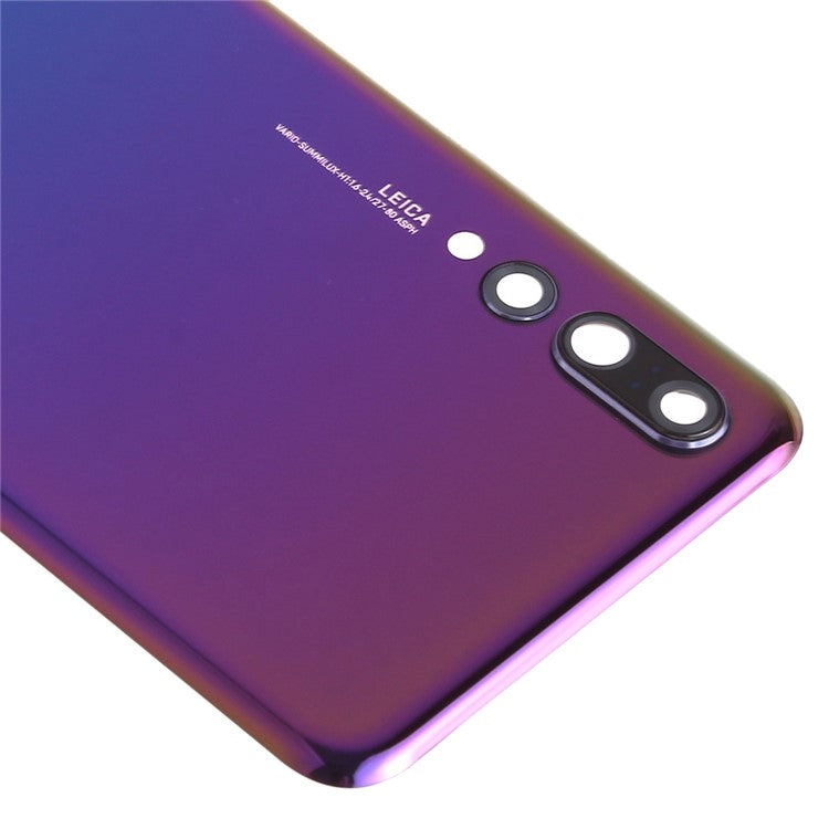 For Huawei P20 Pro Battery Housing with Adhesive Sticker+Camera Lens Cover - Aurora Blue