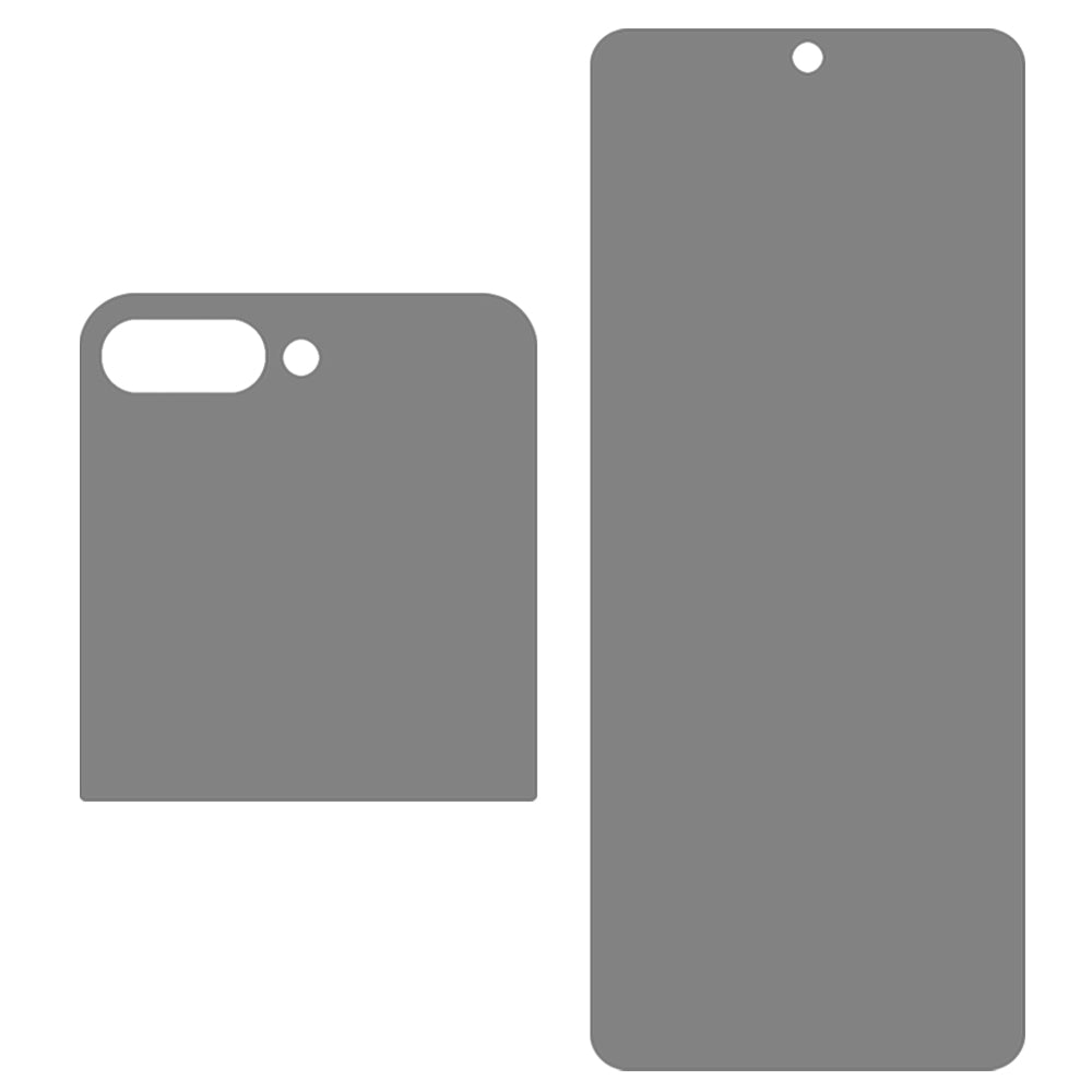 For Samsung Galaxy Z Flip6 5G Anti-Spy PET Screen Protector Front Screen + Back Screen Matte Film