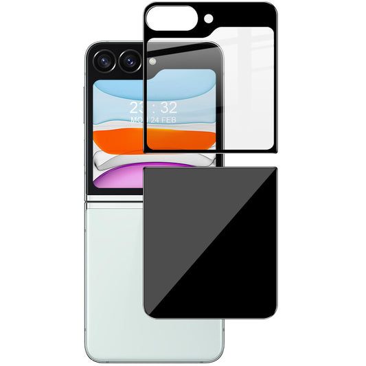 IMAK 1 Set For Samsung Galaxy Z Flip5 5G / Z Flip6 5G Rear Small Screen Protector Tempered Glass Back Cover