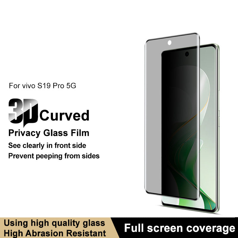 IMAK For vivo S19 Pro 5G / V40 5G Anti-Spy Screen Protector 3D Curved Tempered Glass Film Full Cover