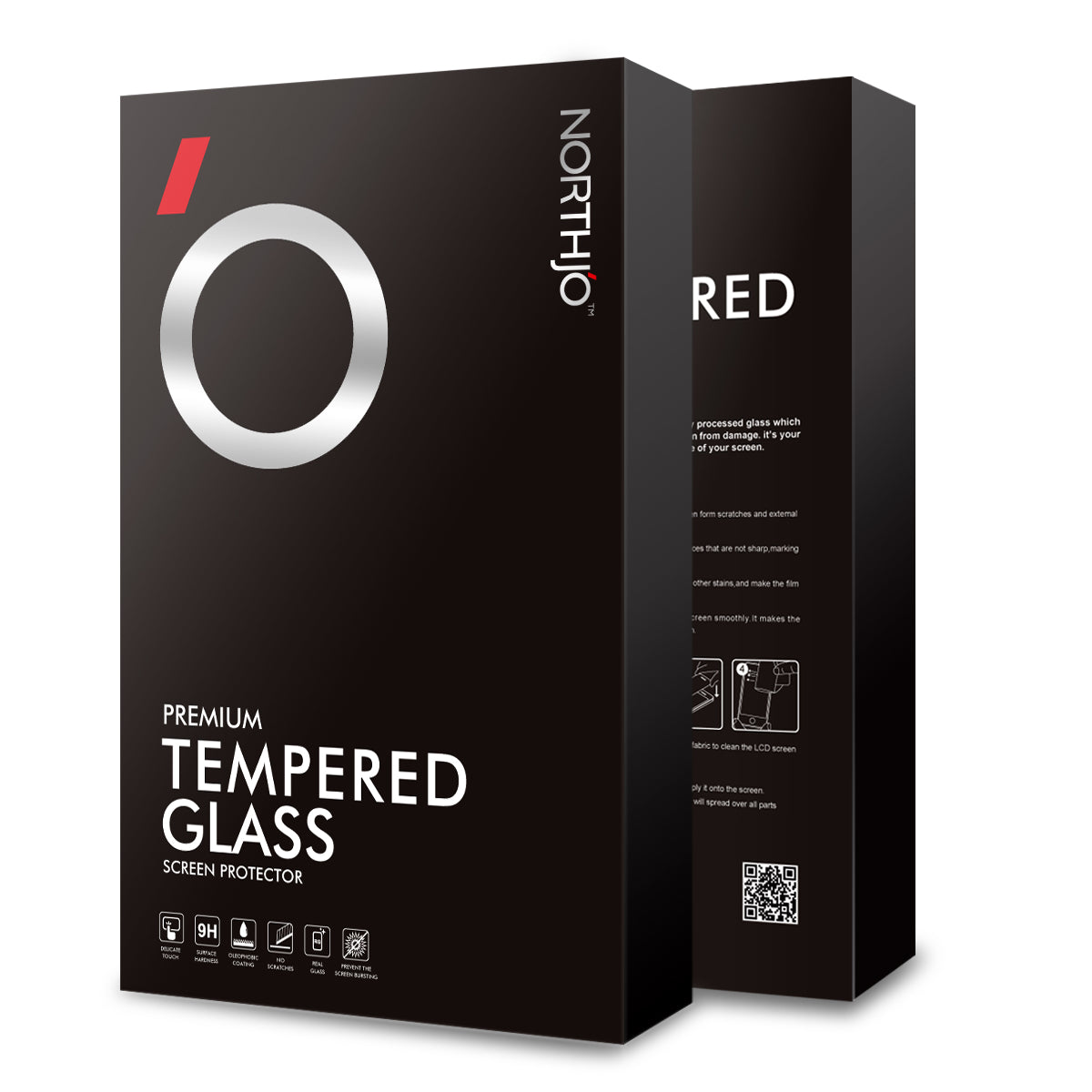 NORTHJO A+ For iPhone 16 Pro Full Screen Protector High Aluminum-Silicon Film 0.3mm 2.5D, Black