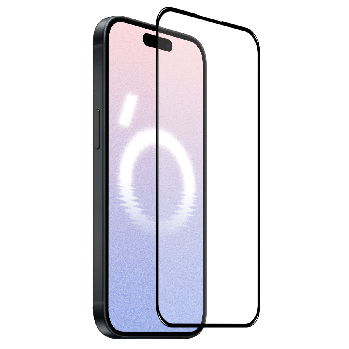 NORTHJO A+ For iPhone 16 0.3mm 2.5D Full Screen Protector Silk Printing Black Edge, Black