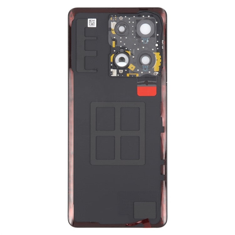 For Oppo Reno9 Pro+ 5G Battery Cover Matte Back Rear Housing with Camera Ring Cover Parts (Without Logo) - Black