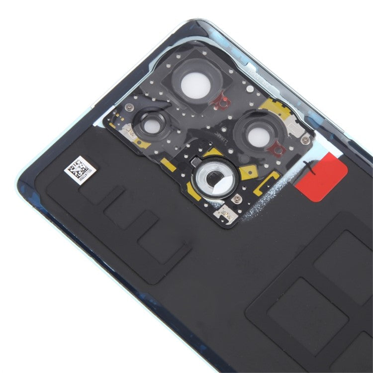 For Oppo Reno9 Pro+ 5G Battery Cover Matte Back Rear Housing with Camera Ring Cover Parts (without Logo) - Blue