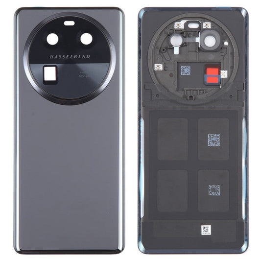 For Oppo Find X6 Battery Cover Back Rear Housing with Camera Ring Cover Parts (Without Logo) - Black