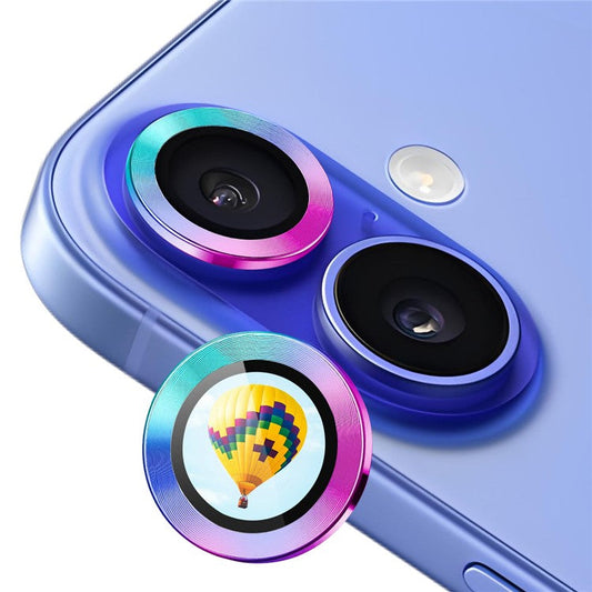 ENKAY HAT PRINCE 1Set For iPhone 16 / 16 Plus Camera Lens Protector AR Ultra Clear Lens Film - Colorful
