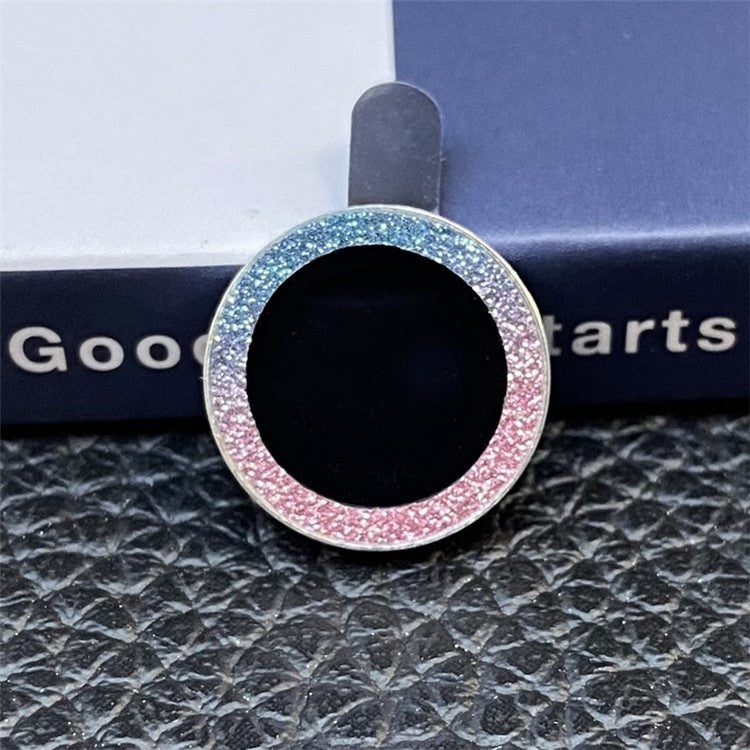 For iPhone 12 Pro Max 6.7 inch 3Pcs / Set Stylish Fine Glitter Powder Design Tempered Glass Camera Lens Protector Cover Film - Colorful