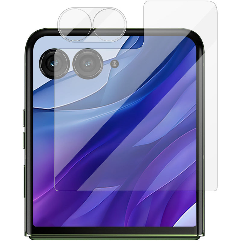 IMAK For Motorola Razr 50 Ultra 5G  /  Razr+ 2024 5G Camera Lens Film with Acrylic Cap+Rear Screen Film