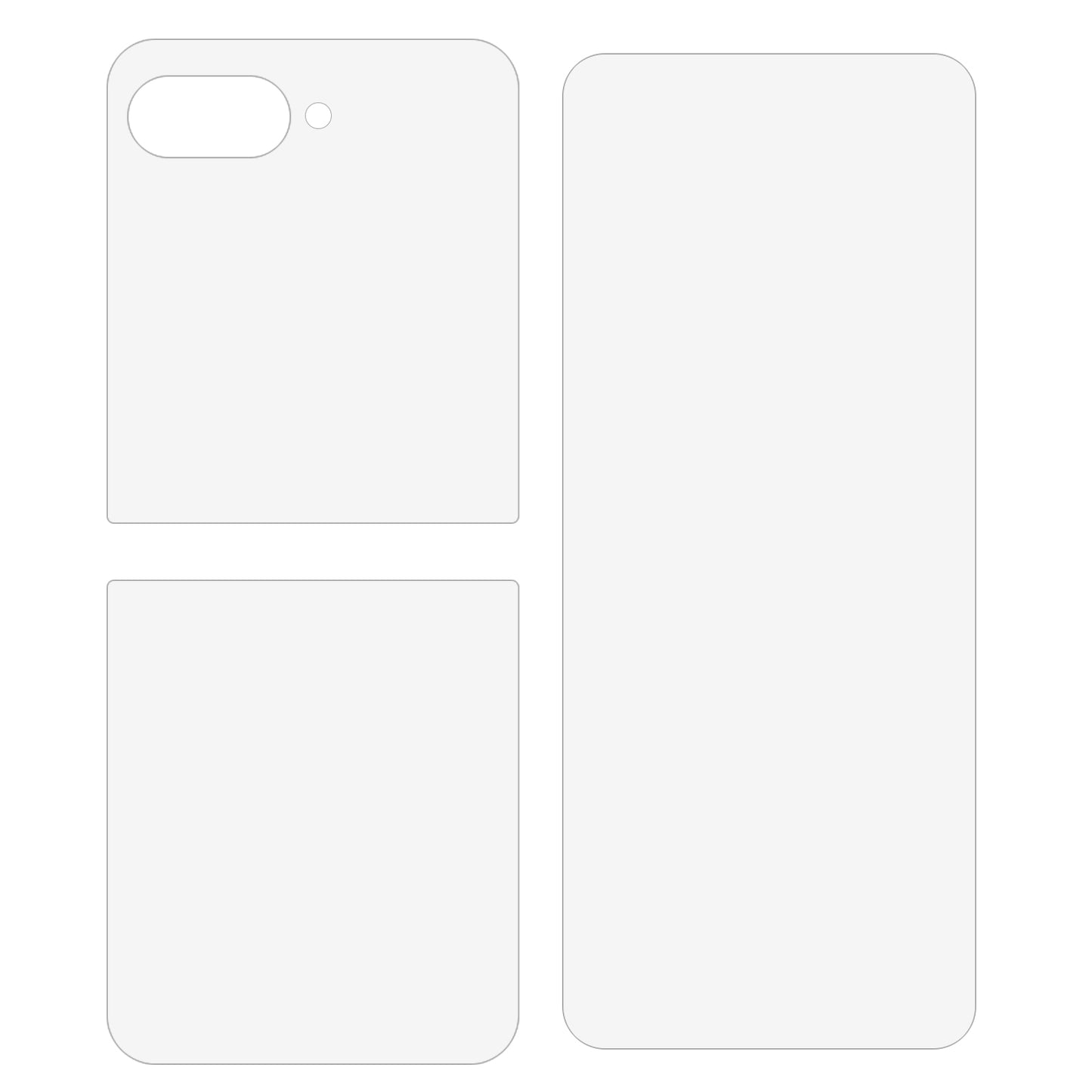 For Motorola Razr 50 Ultra 5G Screen Protector Set, Front + Back Full Cover TPU+PET Hydrogel Film