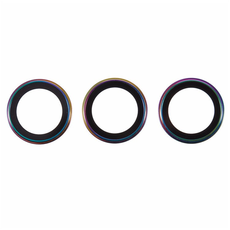 For iPhone 15 Pro / 15 Pro Max Camera Lens Protector AF+AR Anti-Reflective Electroplating Tempered Glass Lens Film - Colorful