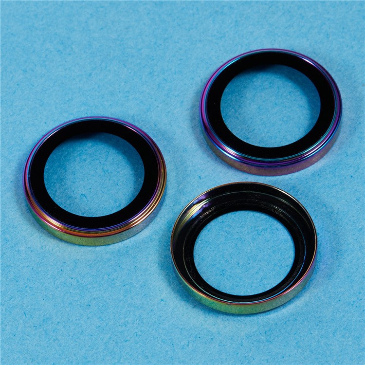 For iPhone 16 Pro / 16 Pro Max Camera Lens Protector Electroplating AF+AR Tempered Glass Lens Film - Colorful