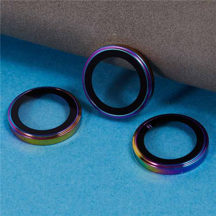 For iPhone 16 Pro / 16 Pro Max Camera Lens Protector Electroplating AF+AR Tempered Glass Lens Film - Colorful