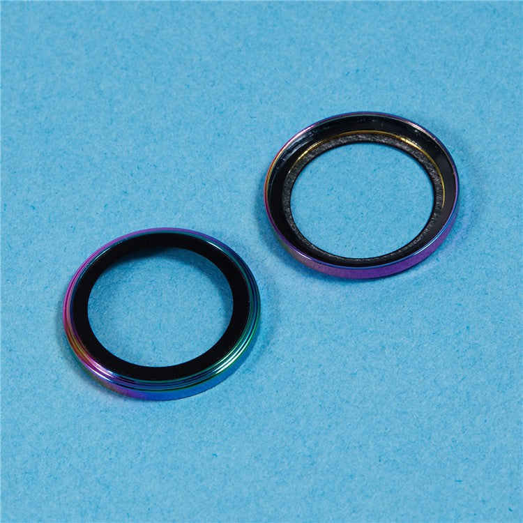 For iPhone 16  /  16 Plus Camera Lens Film Electroplating AF+AR Tempered Glass Lens Protector - Multi-Color