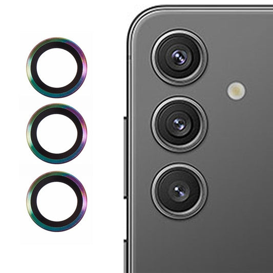 For Samsung Galaxy S24 FE Camera Lens Protector Set Metal + Tempered Glass Individual Ring Film - Multi-color