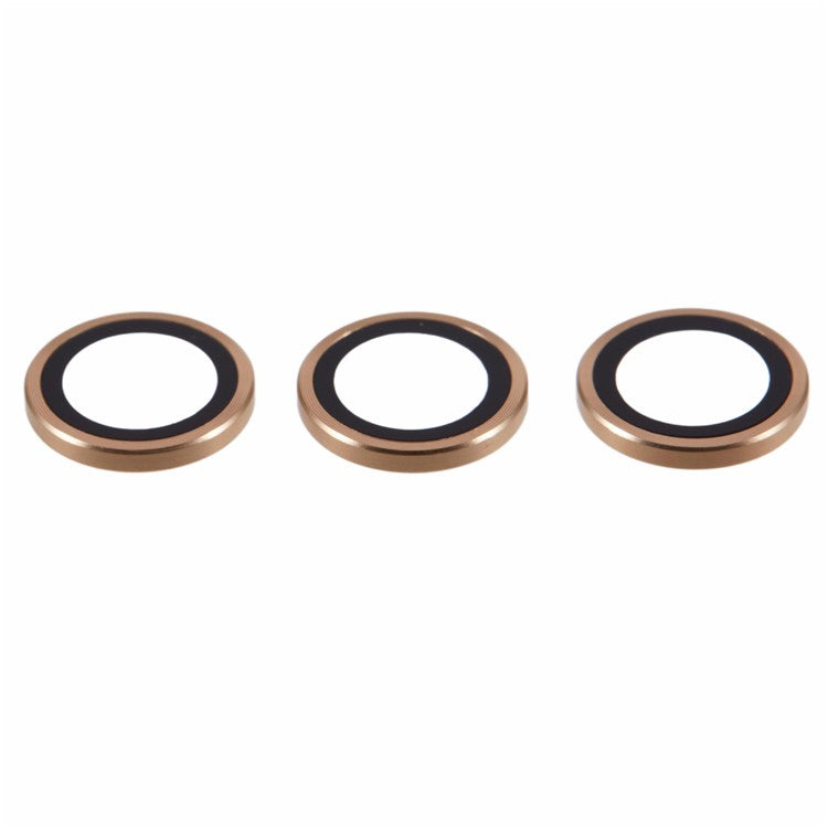 For Samsung Galaxy S24 FE Camera Lens Protector Set Metal + Tempered Glass Individual Ring Film - Gold