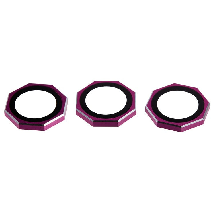 For iPhone 16 Pro / 16 Pro Max Camera Lens Protector Octagonal AF+AR Tempered Glass Lens Film - Rose