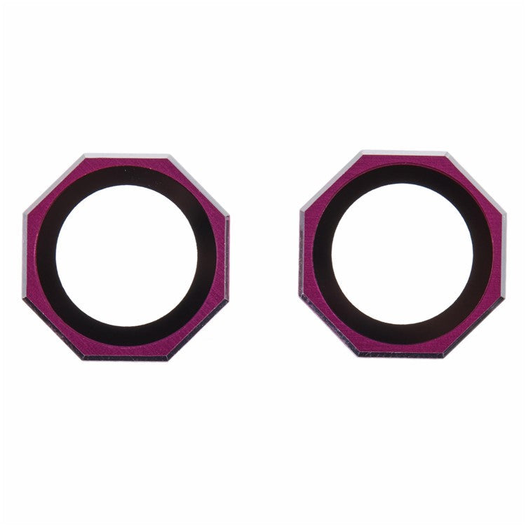 For iPhone 16 / 16 Plus Octagonal Camera Lens Film AF+AR Tempered Glass Lens Protector - Rose