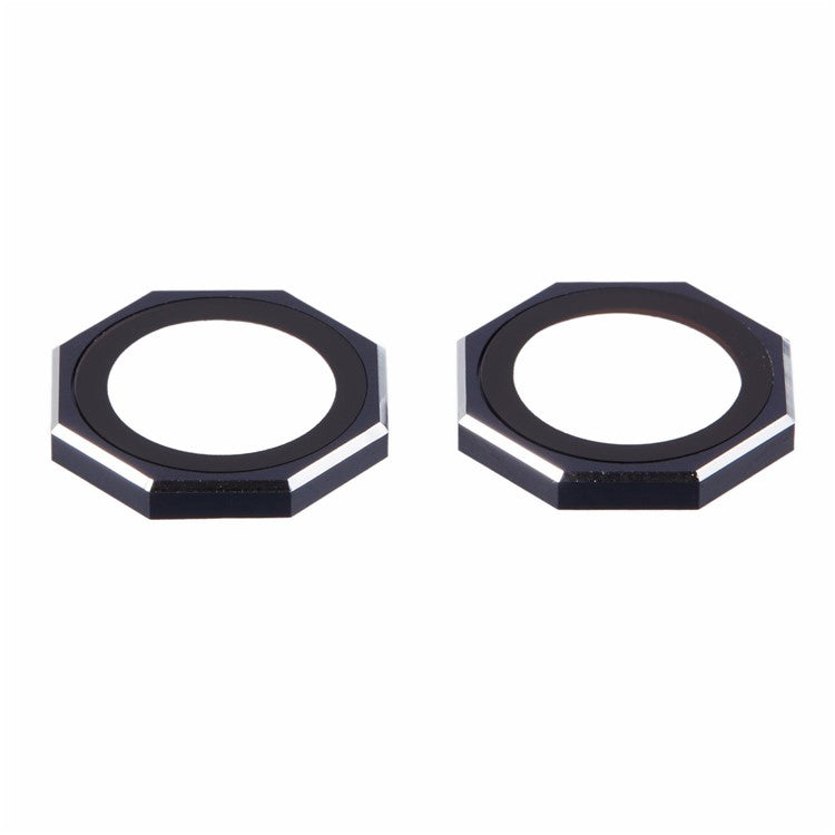 For iPhone 16 / 16 Plus Octagonal Camera Lens Film AF+AR Tempered Glass Lens Protector - Blue