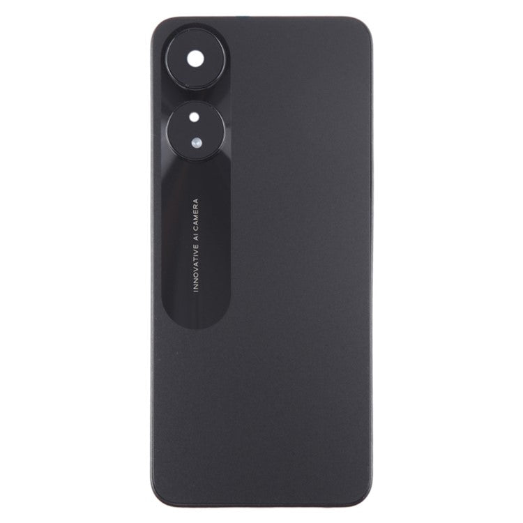 For Oppo A78 5G Back Battery Housing Cover with Camera Ring Lens Cover Spare Part - Black