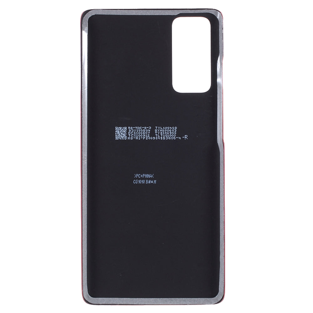 For Samsung Galaxy S20 FE G780 / S20 FE 5G G781 Battery Housing Cover with Adhesive Sticker (without Logo) - Red