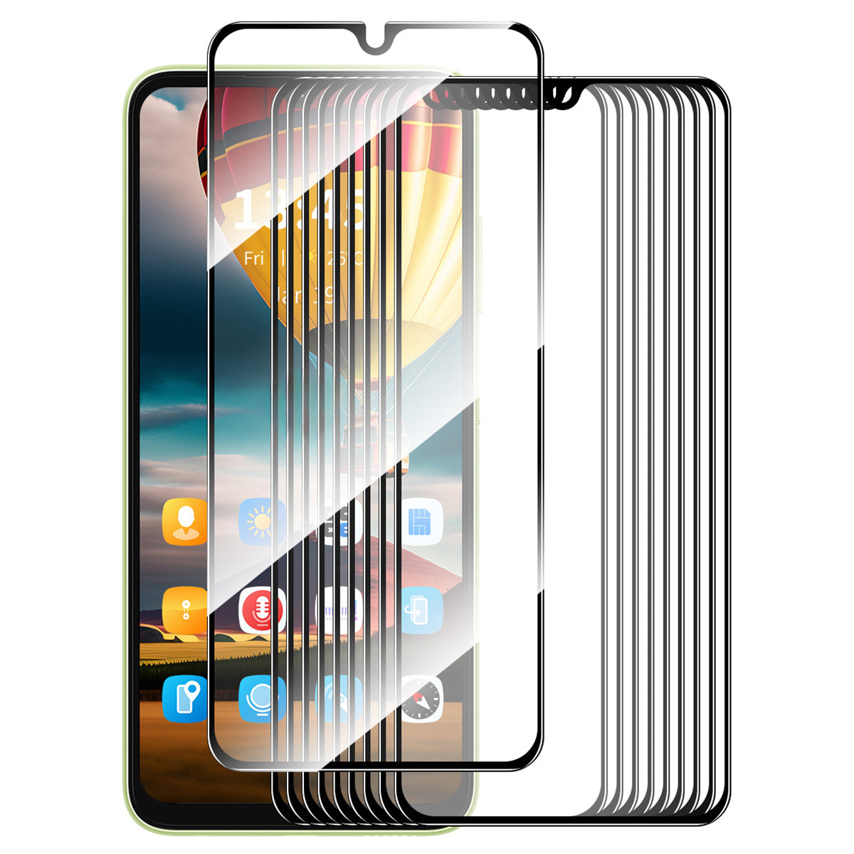 ENKAY HAT PRINCE 10Pcs For Samsung Galaxy A06 Screen Protector Full Glue Silk Printing Complete Covering