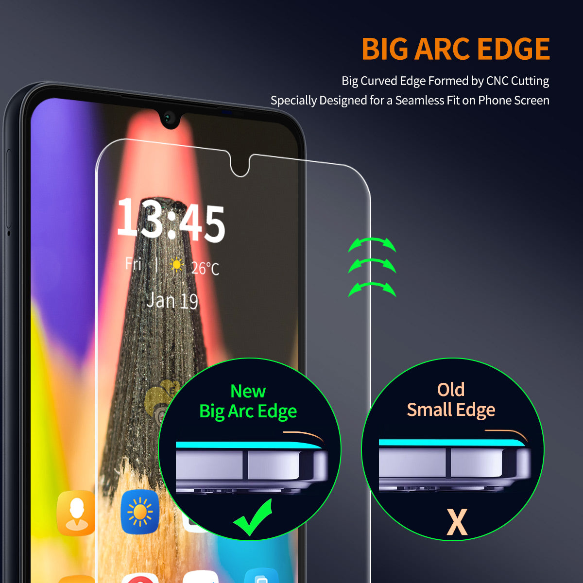 ENKAY HAT PRINCE 10Pcs For Samsung Galaxy A06 Screen Protector Anti-Fingerprint 9H Hardness Clear Film