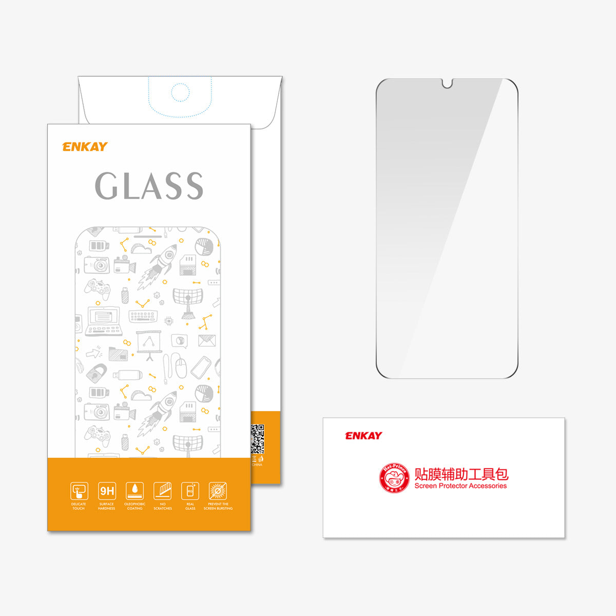 ENKAY HAT PRINCE For Samsung Galaxy A06 Screen Protector 9H Hardness High Aluminum-Silicon Glass Film