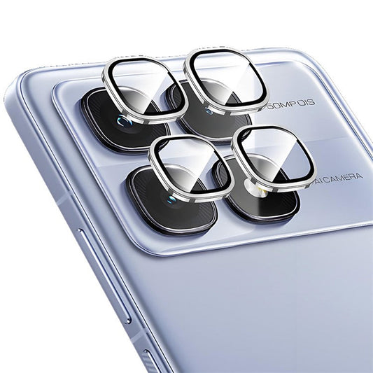 ENKAY HAT PRINCE 1Set For Xiaomi Redmi K70 Ultra Camera Lens Protector Metal Ring Lens Film - Silver